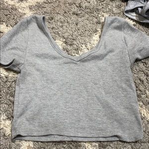 ripped v neck tee